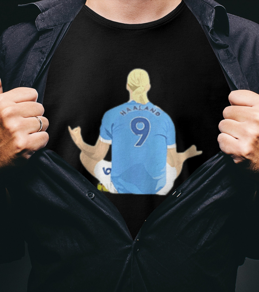 Norway Erling Haaland 9 Meditating Iconic Soccer Moment T-Shirt