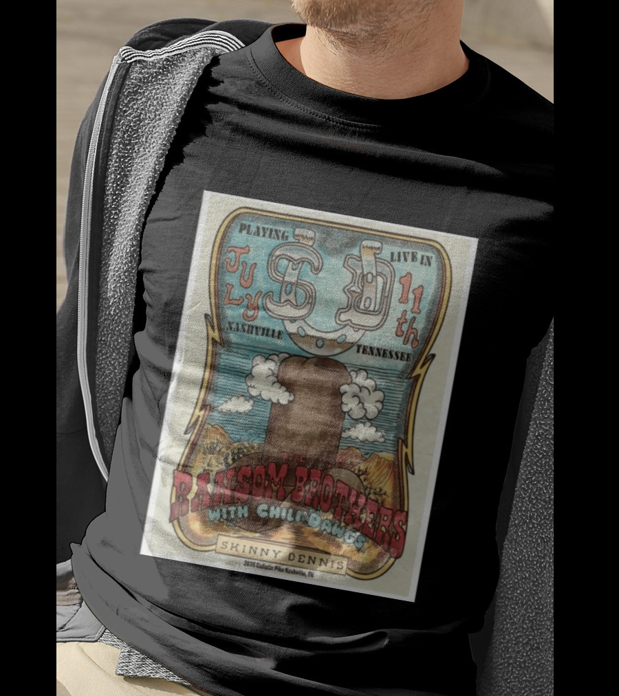 The Ransom Brothers With Chili Dawgs Live In Nashville July 11th Skinny Dennis T-Shirt