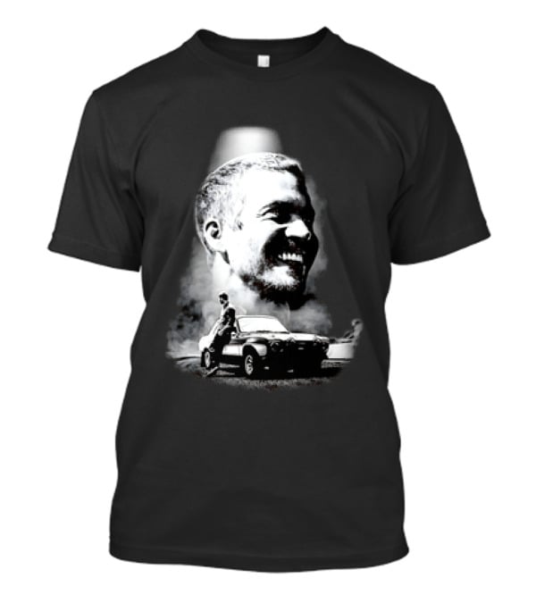 Paul Walker Fast And Furious Tribute With Classic Car Scene T-Shirt