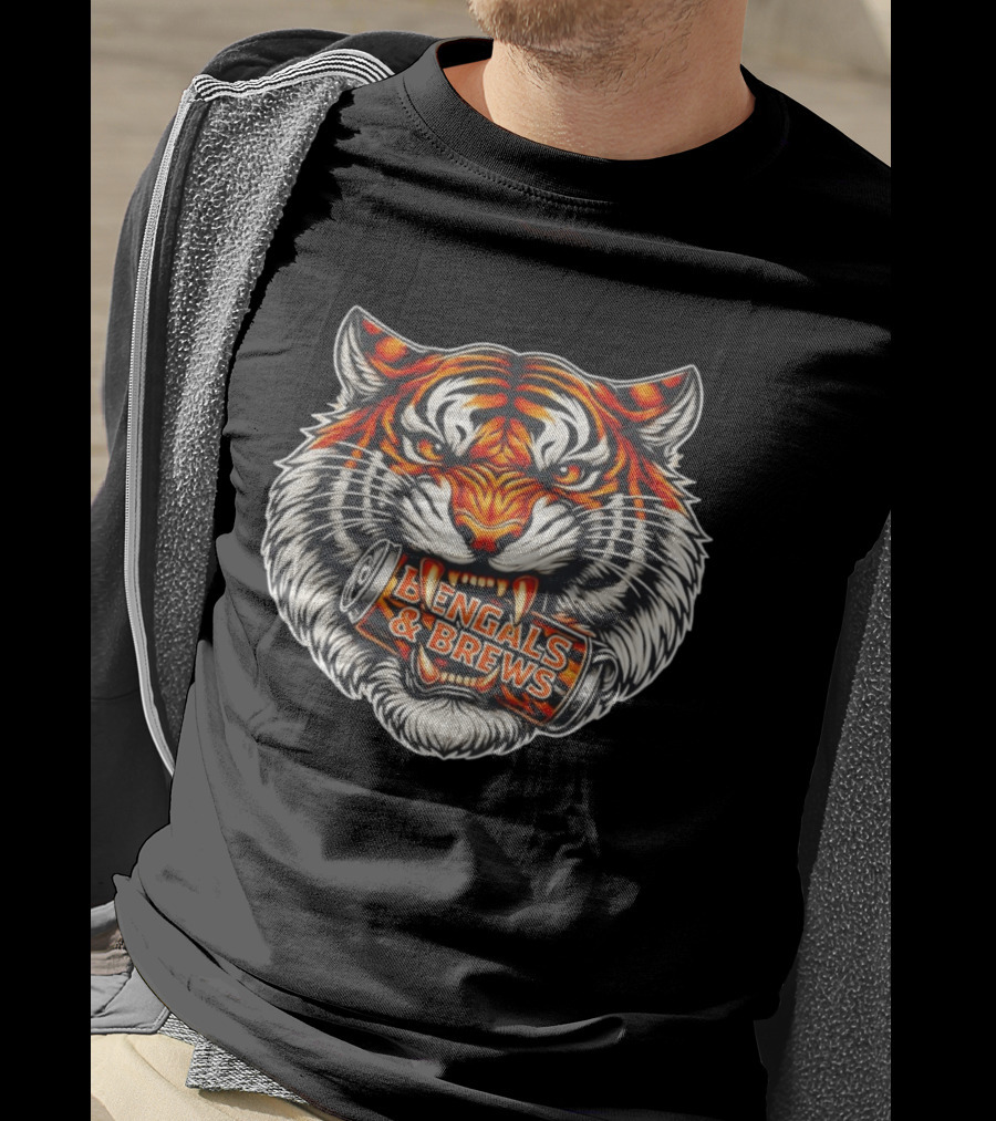 Tiger Bite Bengals & Brews Can T-Shirt
