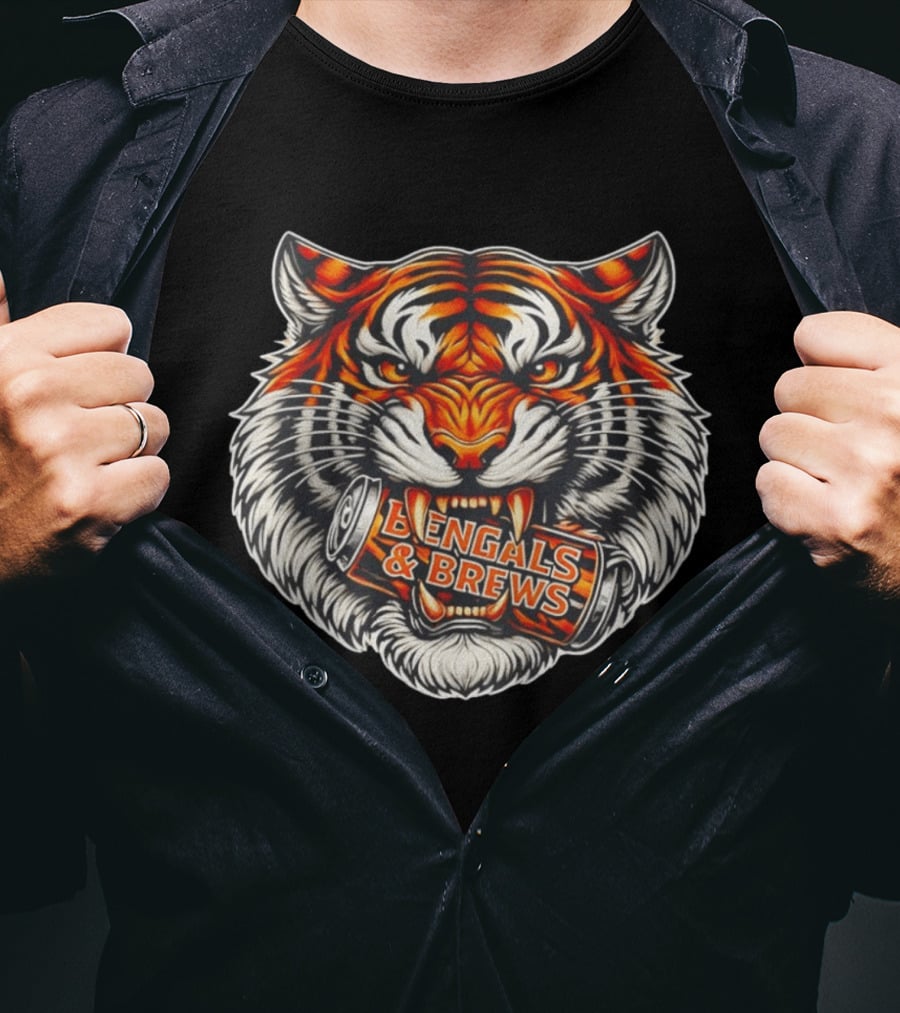 Tiger Bite Bengals & Brews Can T-Shirt
