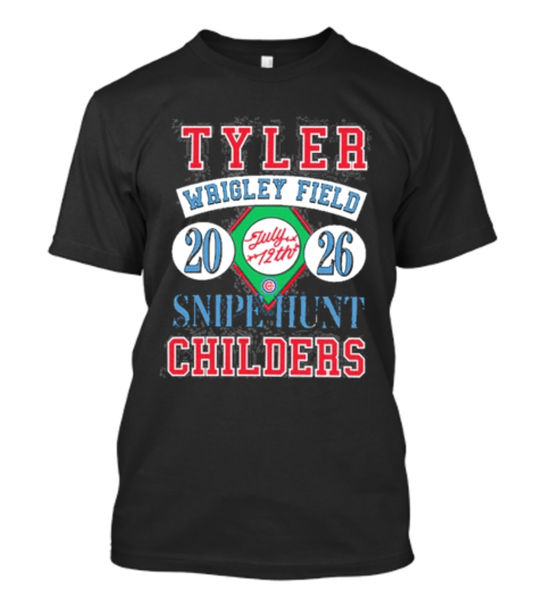 Tyler Childers Wrigley Field July 12th 2026 Chicago Cubs Sniff Hunt T-Shirt