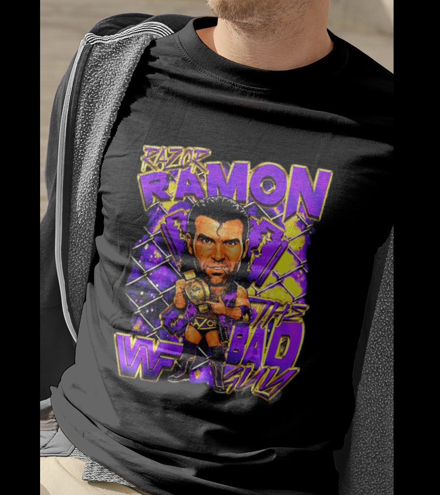 Razor Ramon WWF The Bad Guy Wrestling Champion 90s T-Shirt