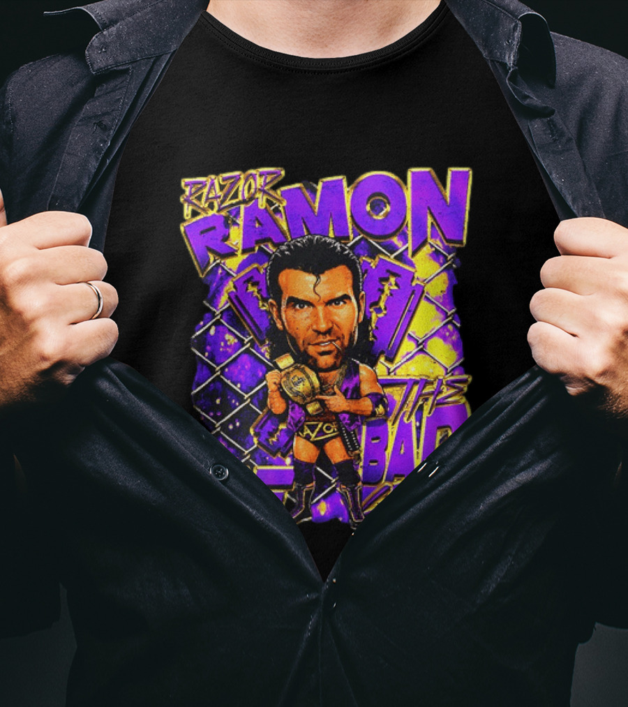 Razor Ramon WWF The Bad Guy Wrestling Champion 90s T-Shirt