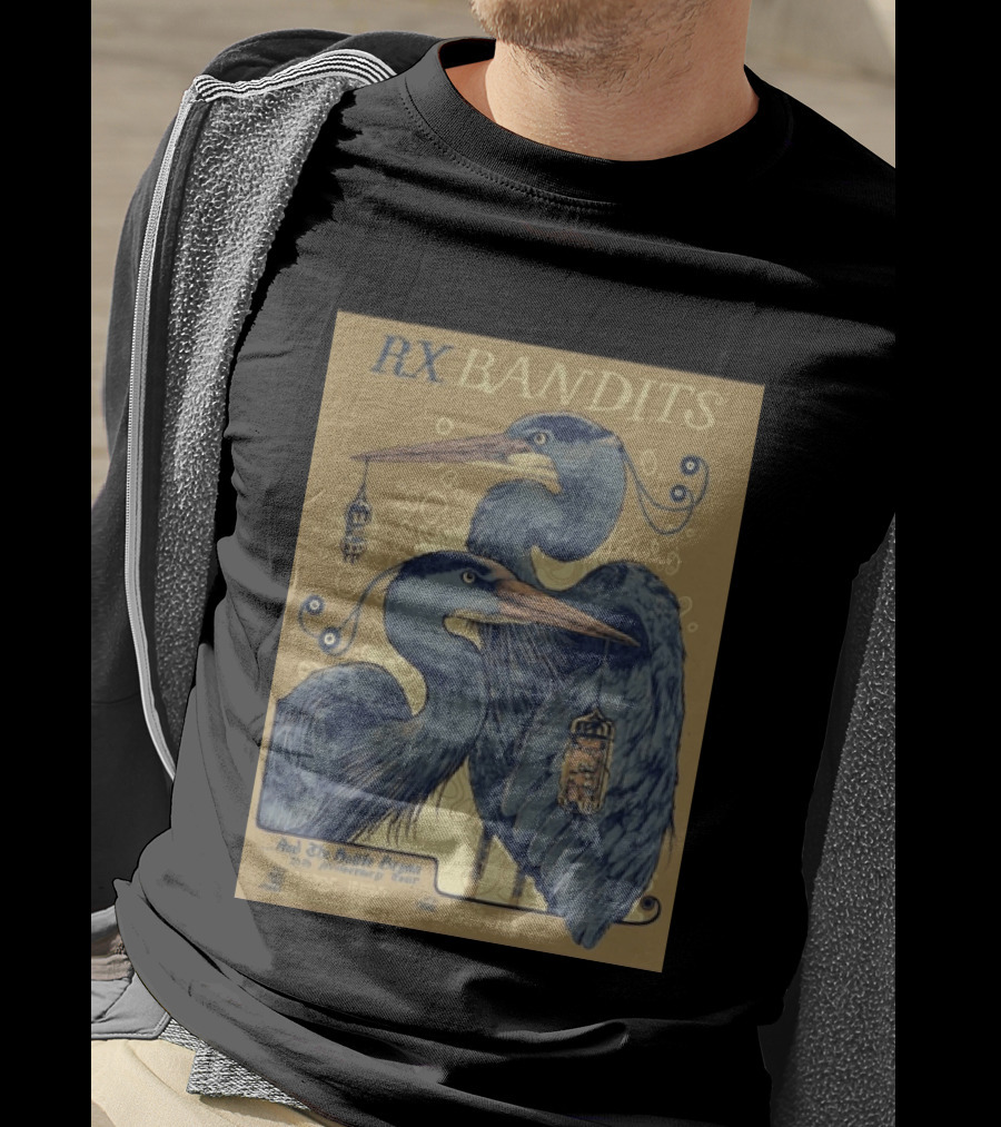 RX Bandits And The Battle Begun 20th Anniversary Tour 2026 Blue Heron T-Shirt