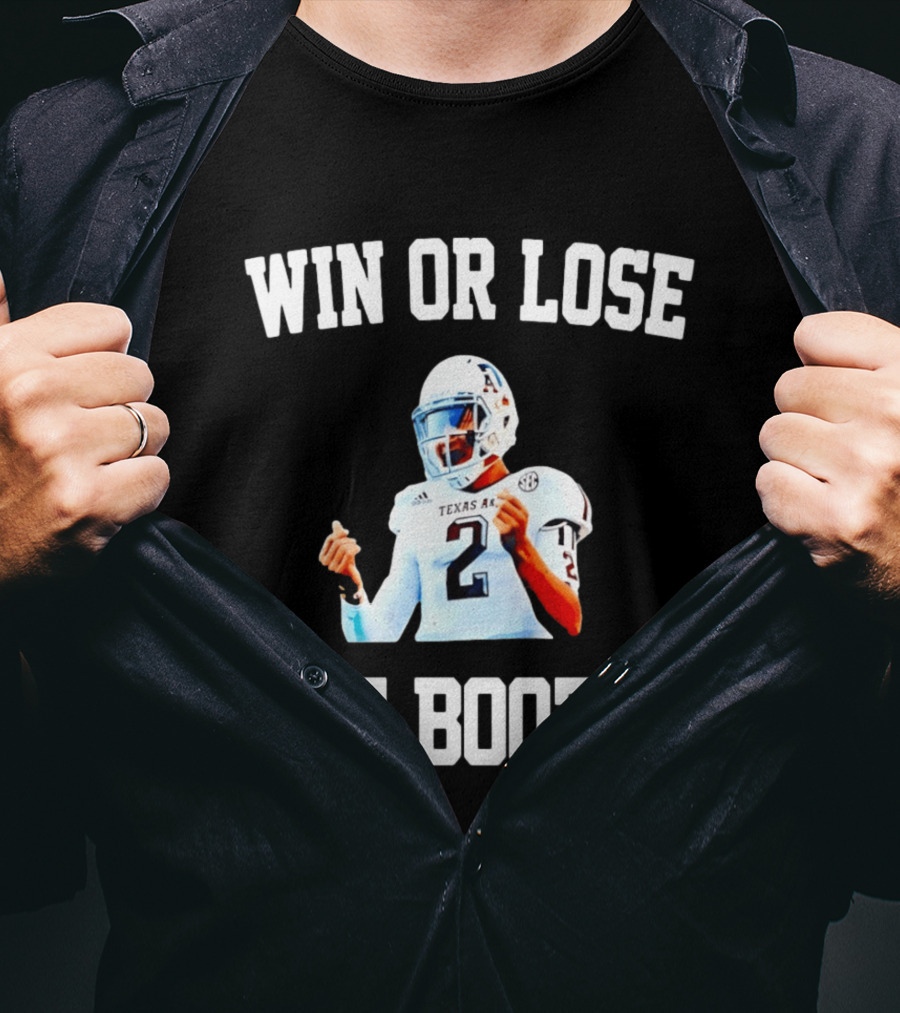 Win Or Lose We Booze Texas A&M Johnny Manziel Number 2 Quarterback T-Shirt