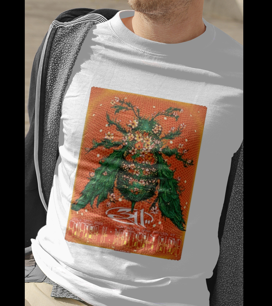 311 Chicago Illinois 2026 Huntington Bank Pavilion July 12 Floral Insect T-Shirt