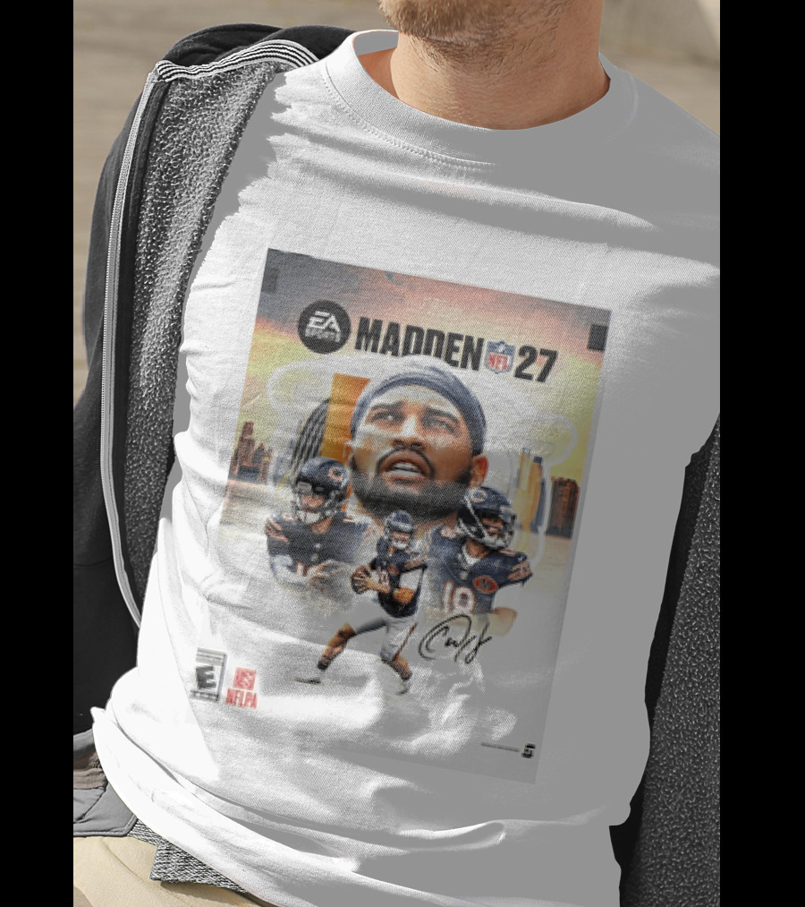 EA Sports Madden NFL 27 Caleb Williams No 18 Chicago Bears T-Shirt