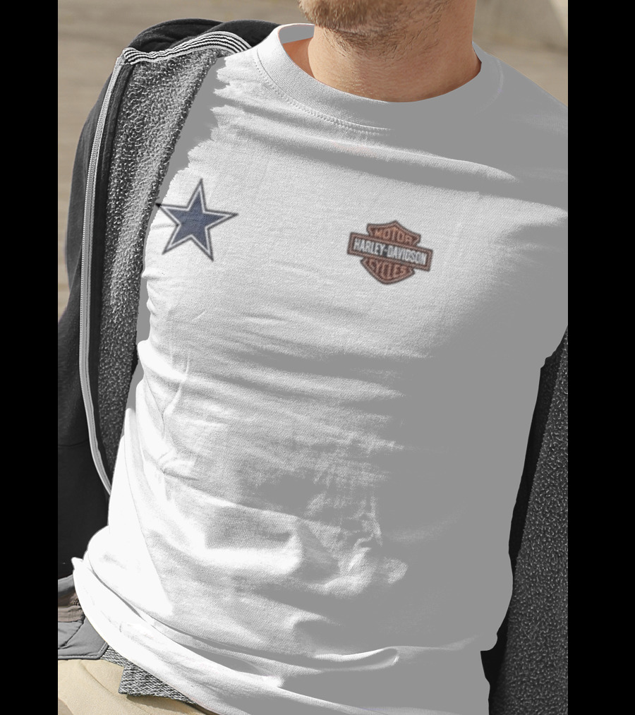Dallas Cowboys Harley Davidson Ride Loud Sundays Roll Built For Game Day T-Shirt