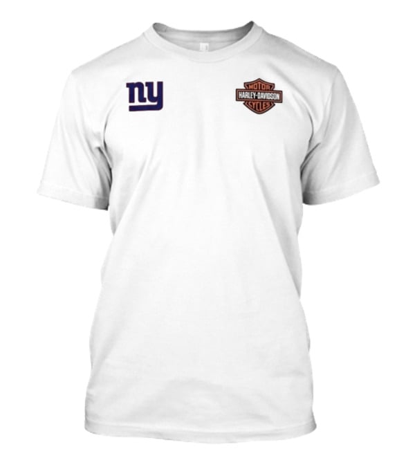 New York Giants Harley Davidson Motor Ride Loud Sundays Roll Built For Game Day T-Shirt