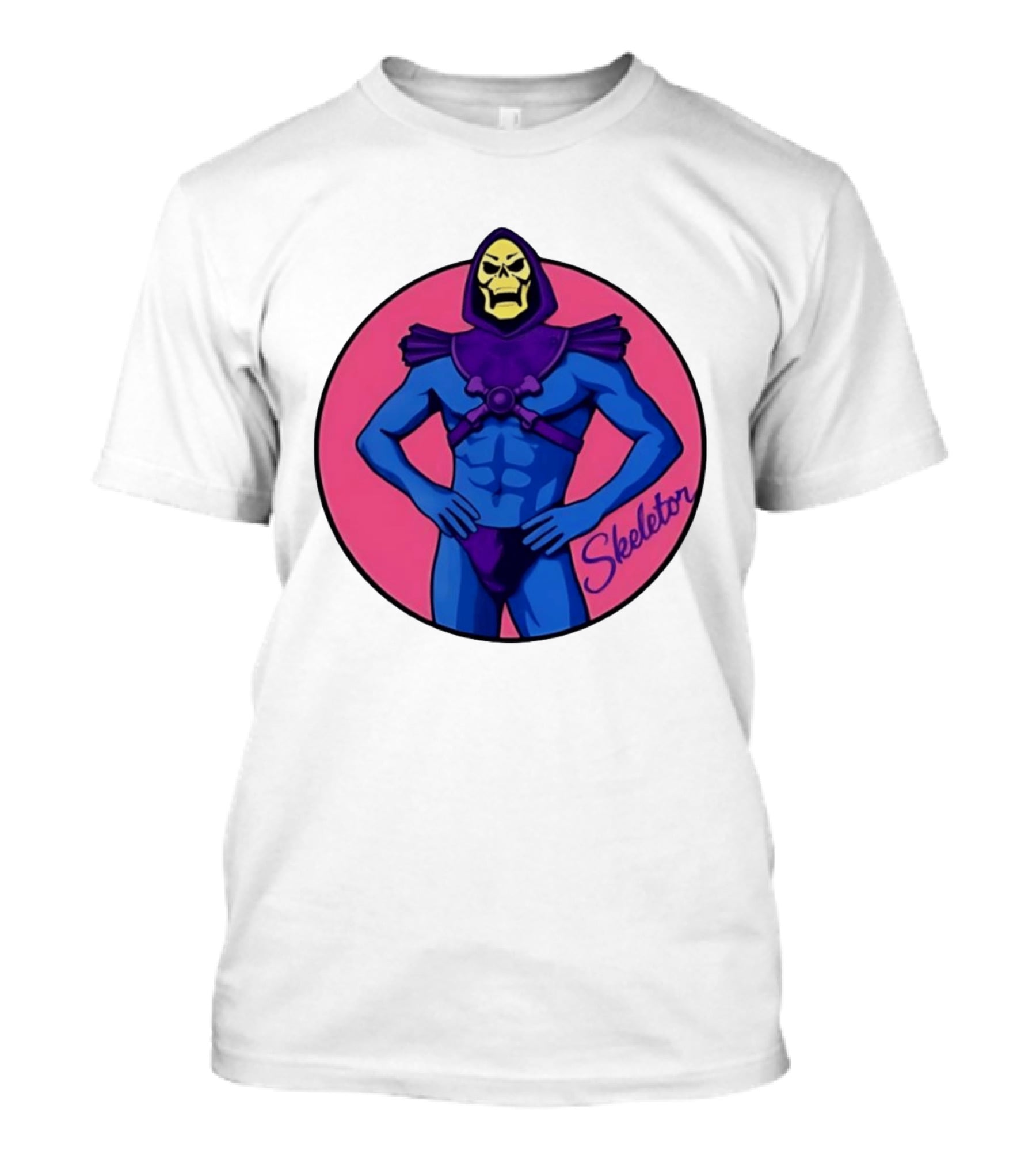 Skeletor Powerful Stance Pink T-Shirt
