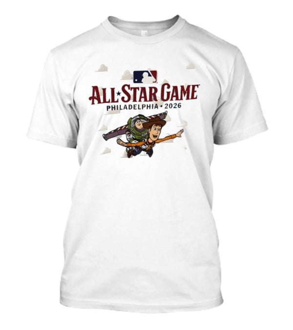 Toy Story Buzz Lightyear Woody All Star Game Philadelphia 2026 T-Shirt