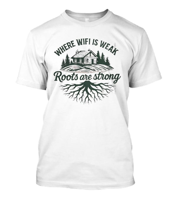 Where Wifi Is Weak Roots Are Strong Cabin Nature Roots T-Shirt