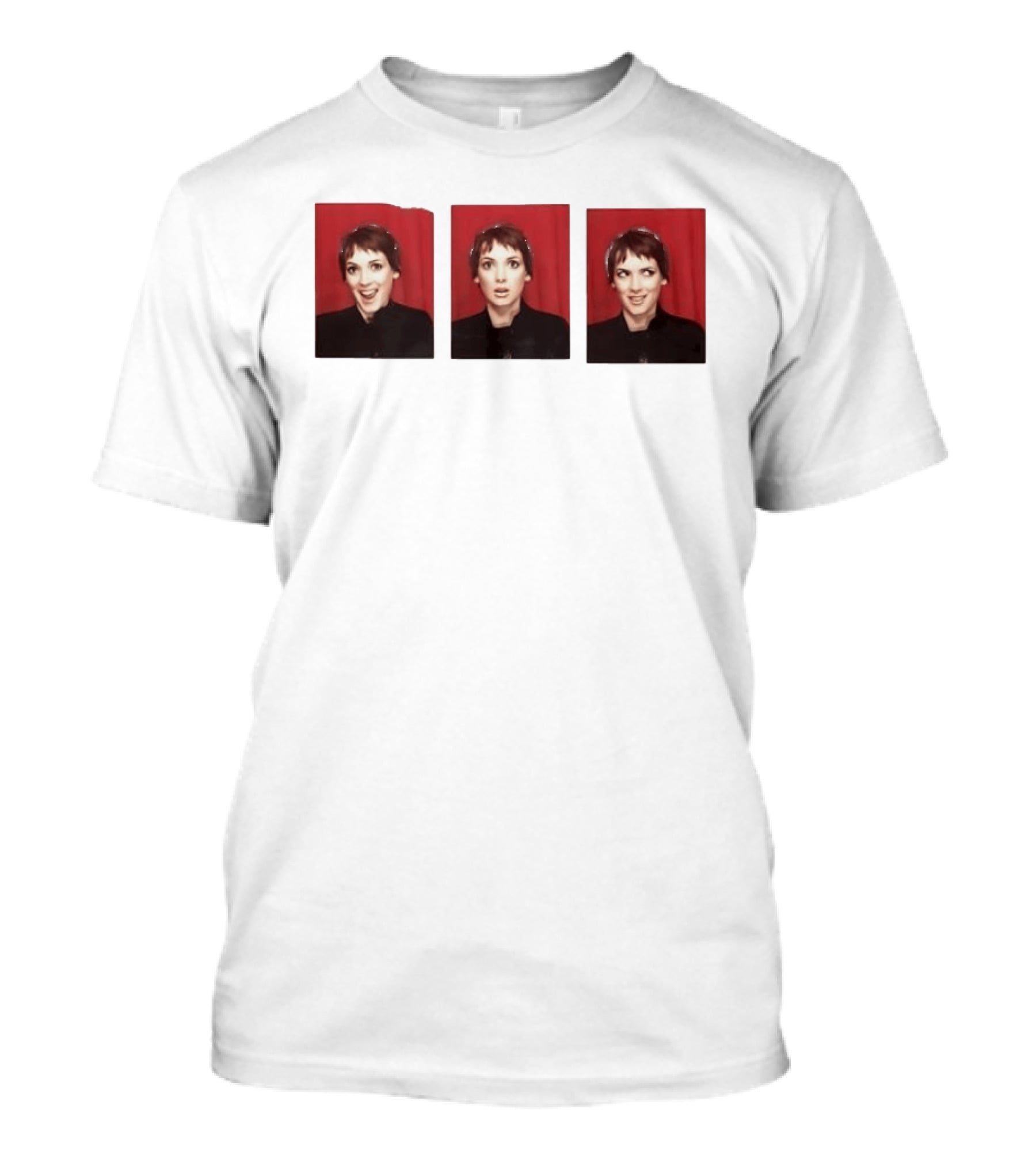 Winona Ryder 90s Photo Booth Strip Nostalgia Actress Vintage Aesthetic T-Shirt