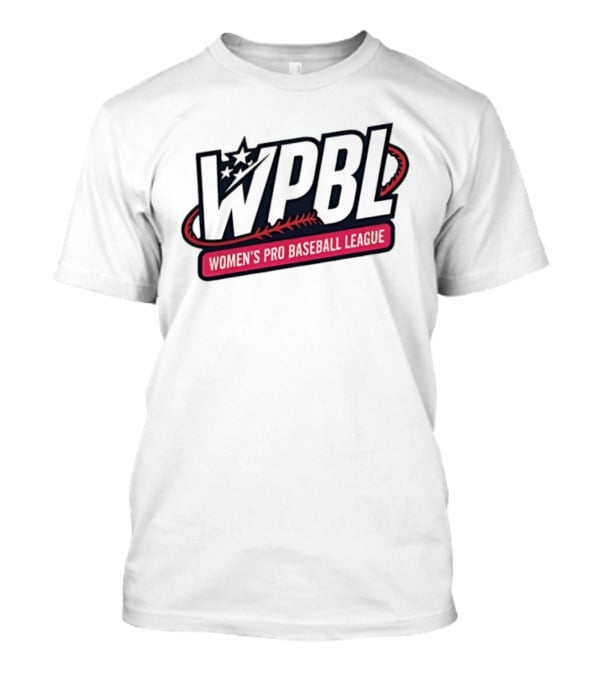 Women's Pro Baseball League WPBL Stars And Baseball Stitch Oval T-Shirt