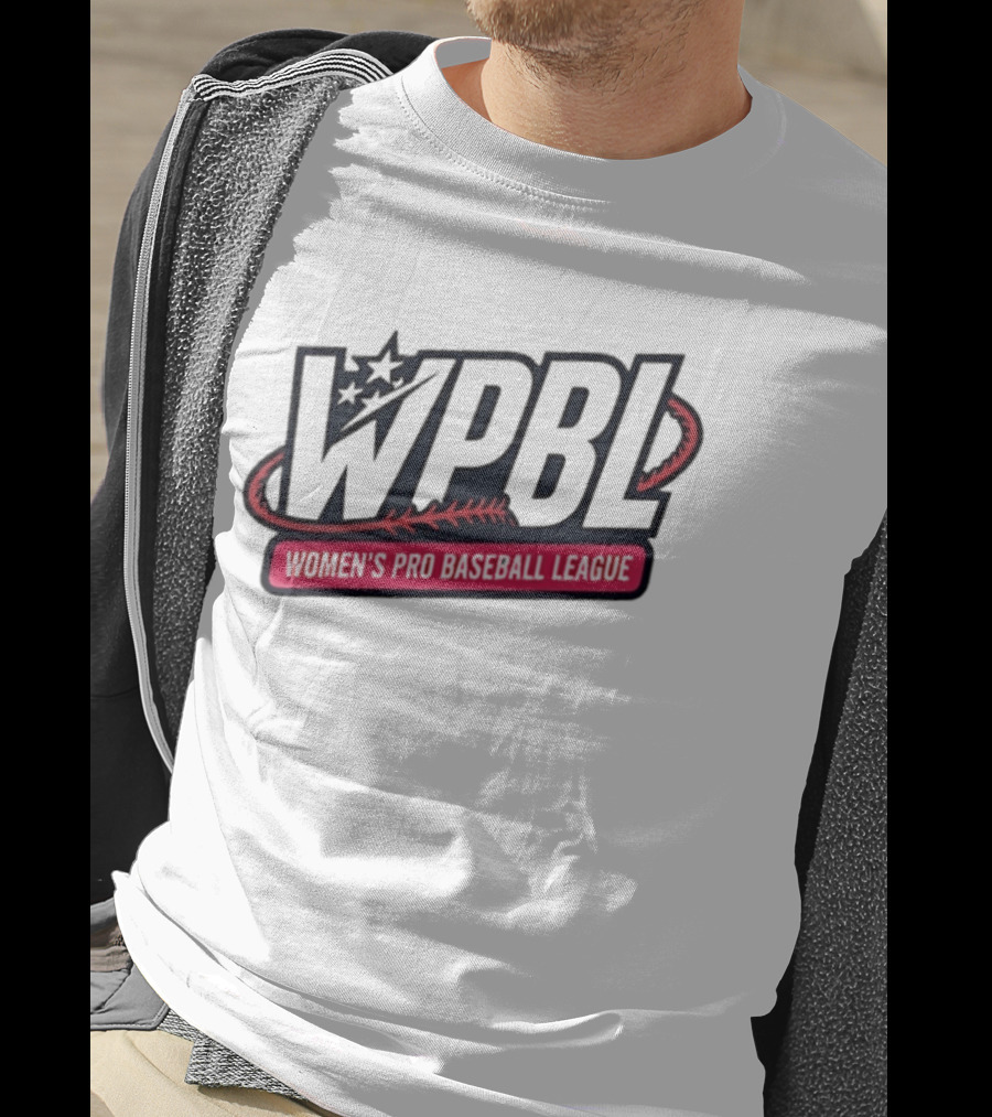 Women's Pro Baseball League WPBL Stars And Baseball Stitch Oval T-Shirt