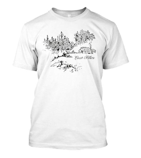 Lost Files Cabin In The Woods Forest Landscape T-Shirt