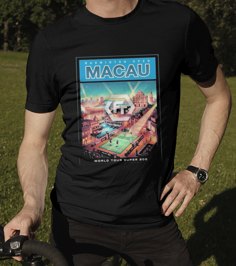 Badminton Open Macau 2026 World Tour Super 300 Cityscape Scene T-Shirt