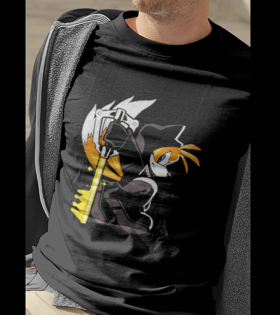 GoblinTengu Yellow Black Hooded Cat Keyblade Warrior T-Shirt
