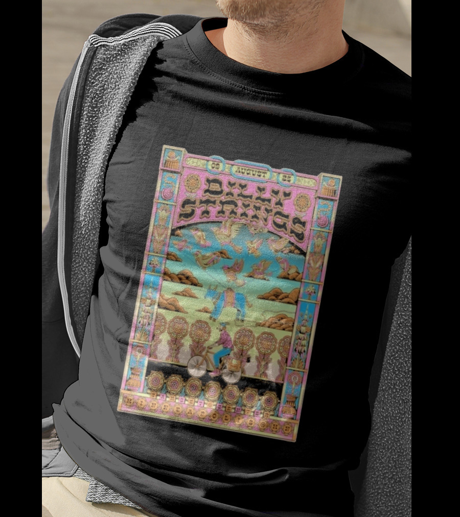 Billy Strings August 9 25 Minneapolis MN Psychedelic Style Birds Bicycle Rider T-Shirt