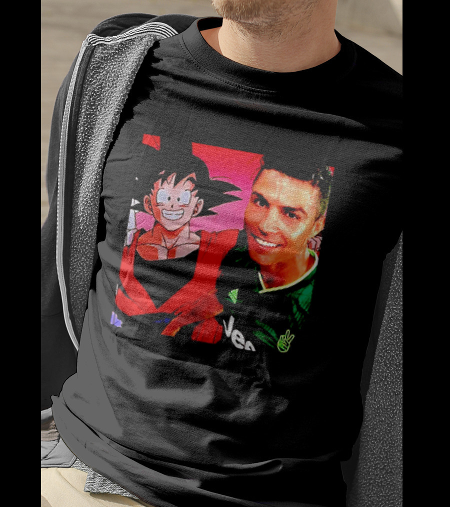 Goku Dragon Ball X Cristiano Ronaldo Juventus Collaboration T-Shirt