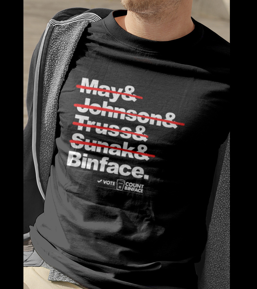 Vote Count Binface May Johnson Truss Sunak Binface Clacton 2026 T-Shirt