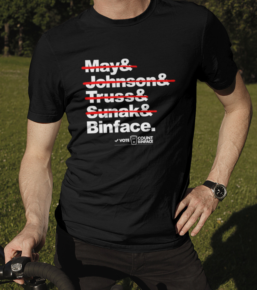 Vote Count Binface May Johnson Truss Sunak Binface Clacton 2026 T-Shirt