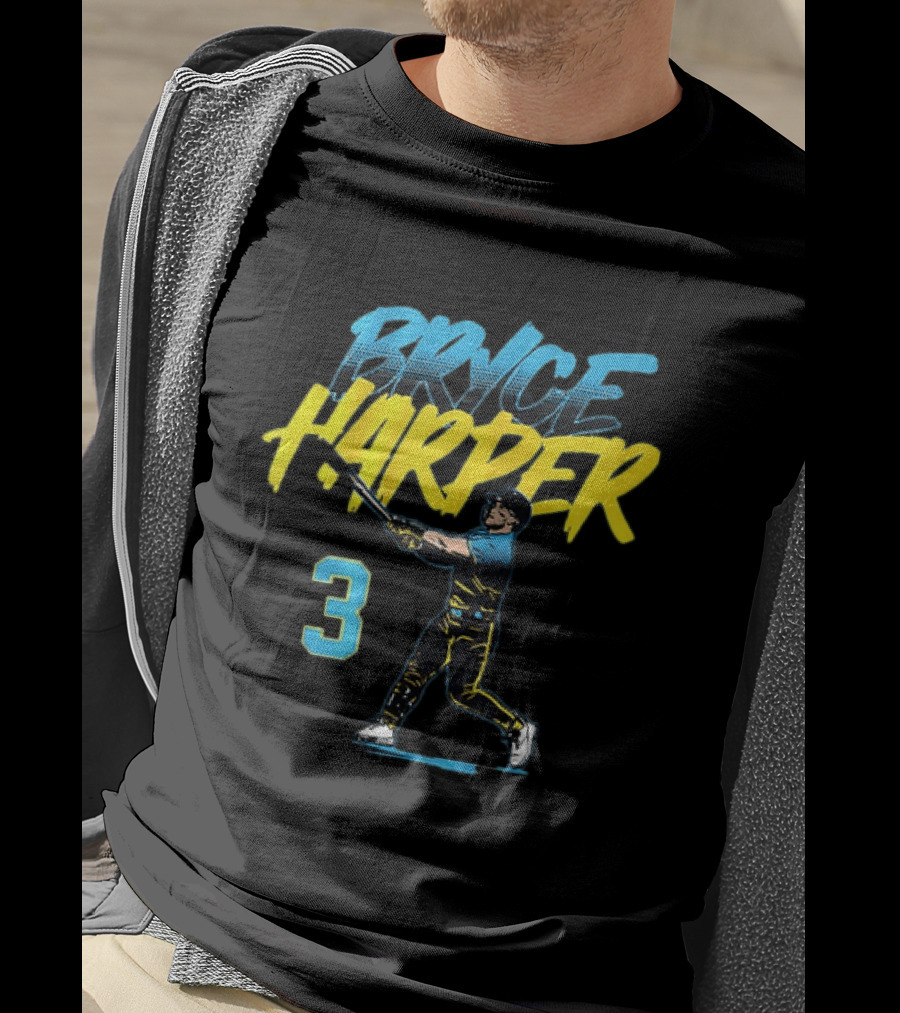 Bryce Harper 3 Philadelphia Phillies City Connect Baseball T-Shirt