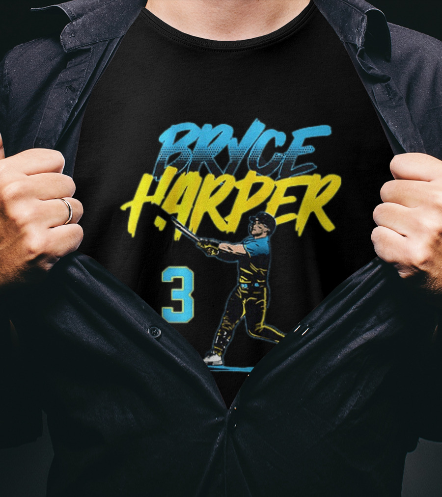 Bryce Harper 3 Philadelphia Phillies City Connect Baseball T-Shirt