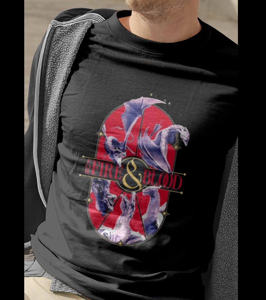 House Of The Dragon Fire And Blood Fantasy Dragons Iconic Show T-Shirt