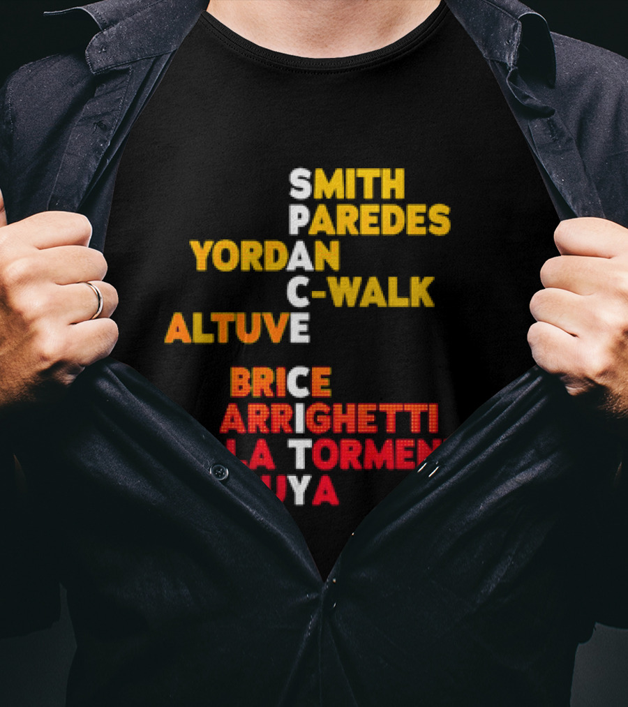 Houston Baseball 2026 Space City Names Smith Yordan Altuve T-Shirt