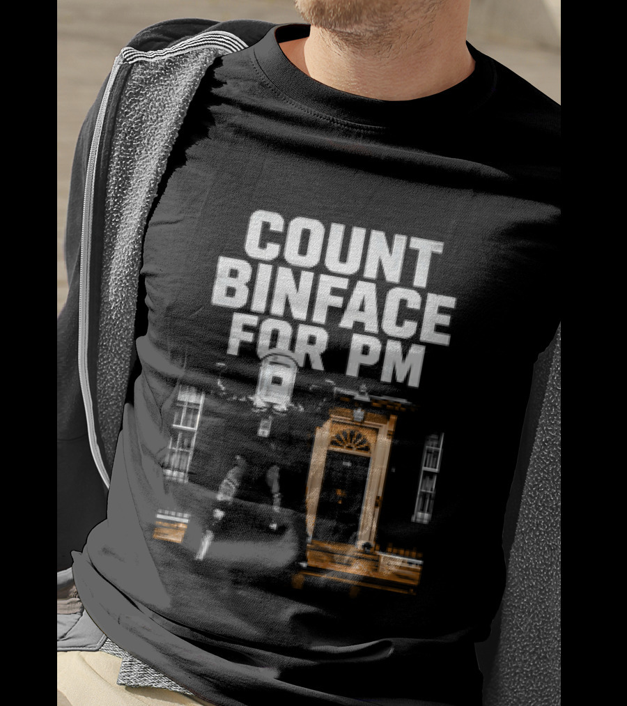 Count Binface For PM With Iconic British Doorway T-Shirt