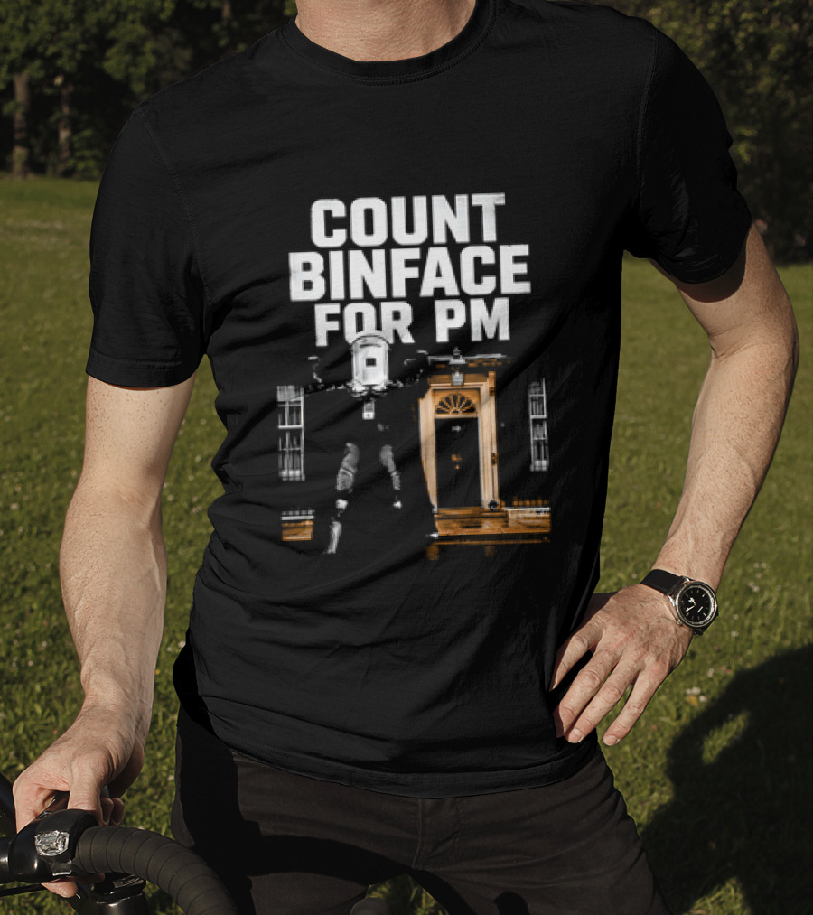 Count Binface For PM With Iconic British Doorway T-Shirt