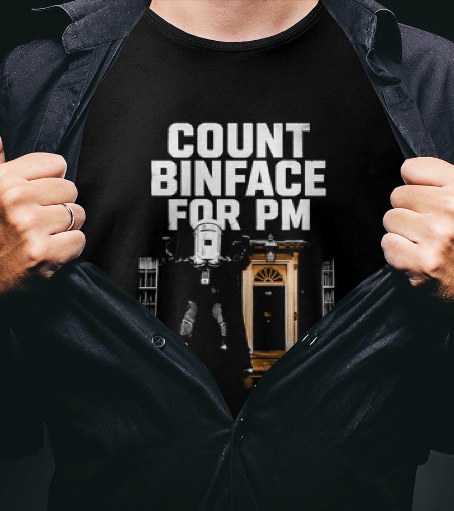 Count Binface For PM With Iconic British Doorway T-Shirt
