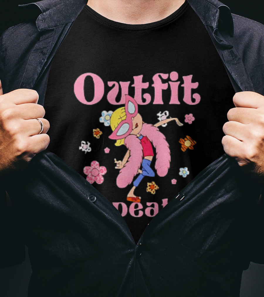 Disney Lizzie McGuire Outfit Repeater Cartoon Character Flower T-Shirt