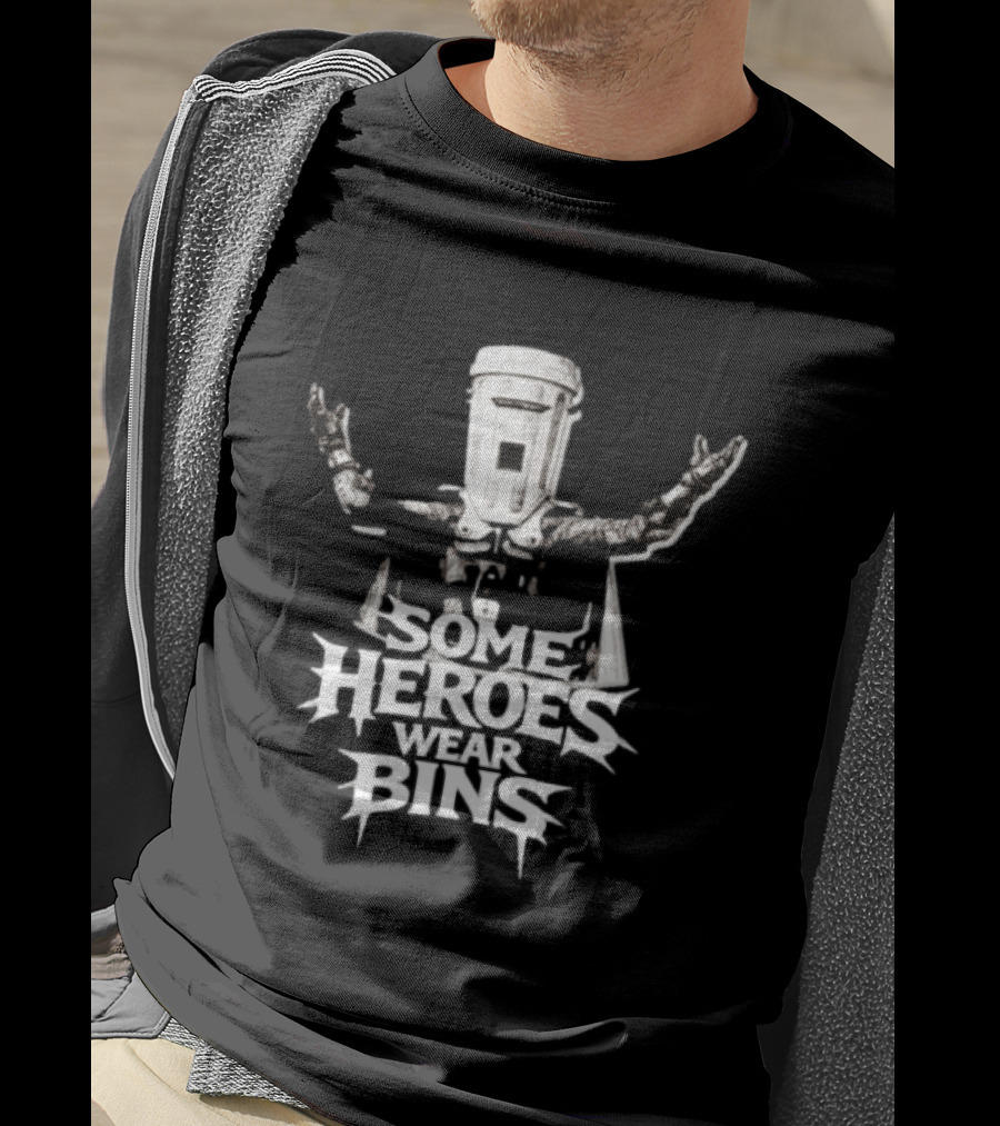 Some Heroes Wear Bins Count Binface Iconic Tribute Heroism T-Shirt
