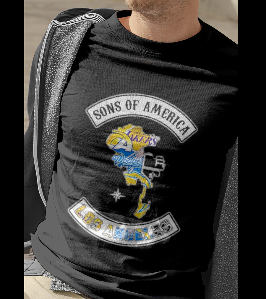 Sons Of America Los Angeles Lakers Rams Dodgers Chargers Kings T-Shirt