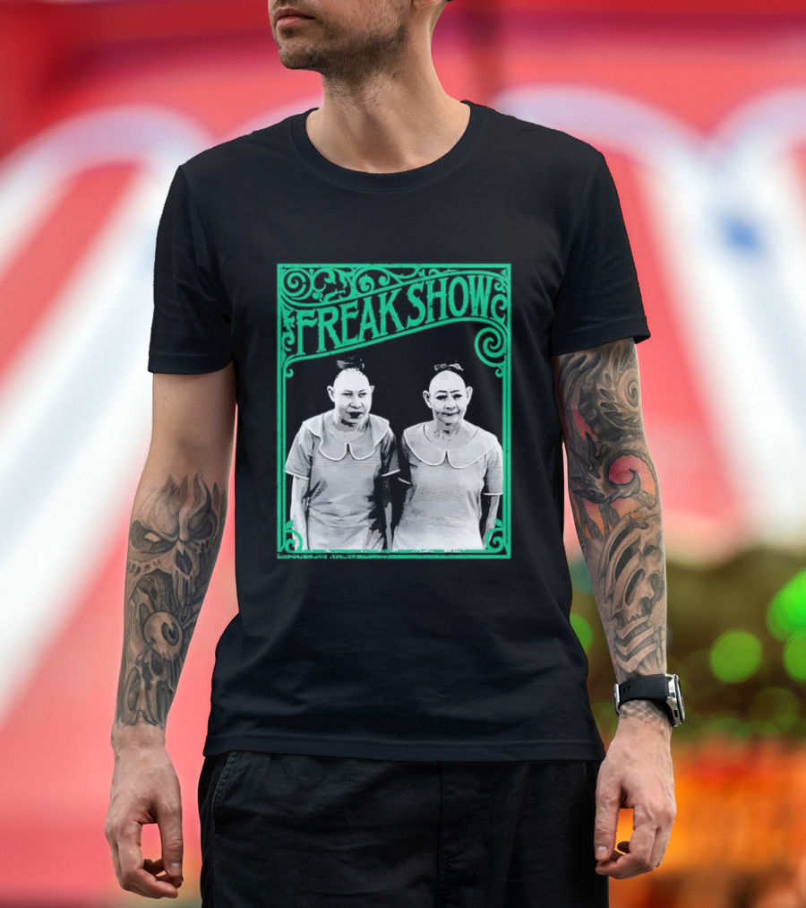 Freak Show Vintage Circus Sideshow Twins T-Shirt