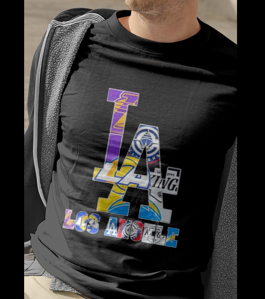Los Angeles Lakers Clippers Kings Rams Chargers Fan Collection T-Shirt