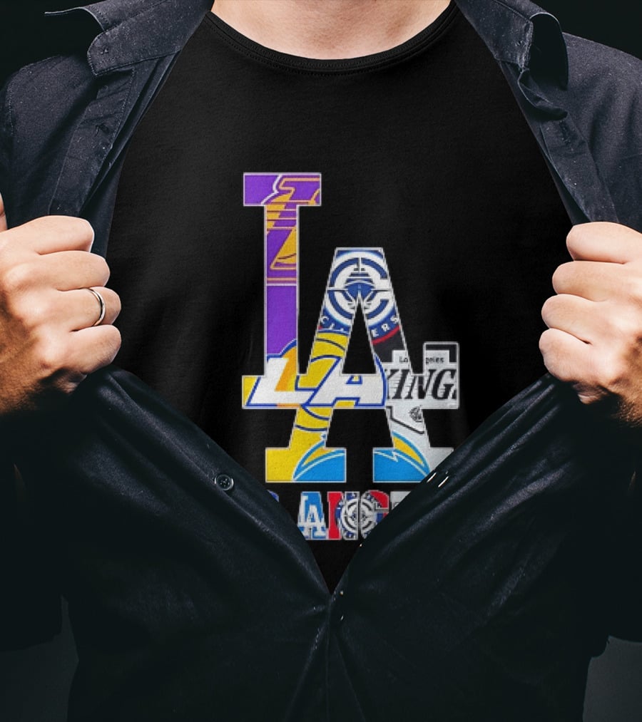 Los Angeles Lakers Clippers Kings Rams Chargers Fan Collection T-Shirt