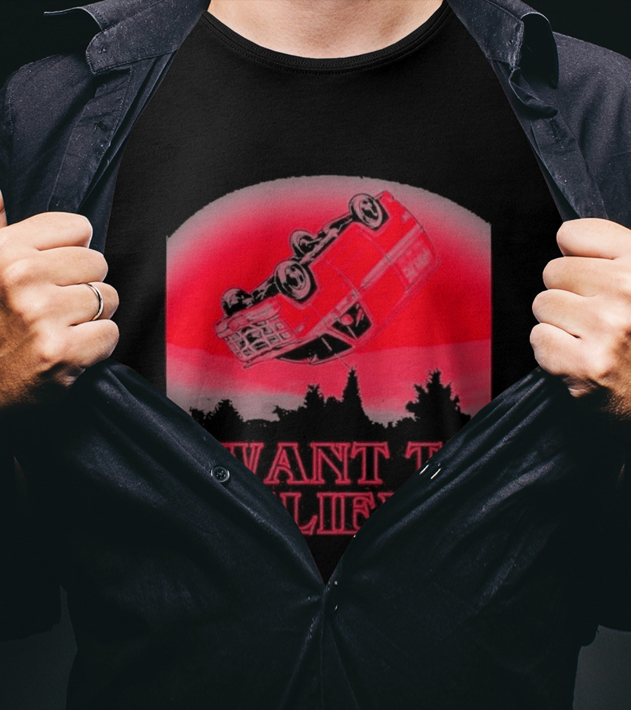 The X Files I Want To Believe Upside Down Car T-Shirt