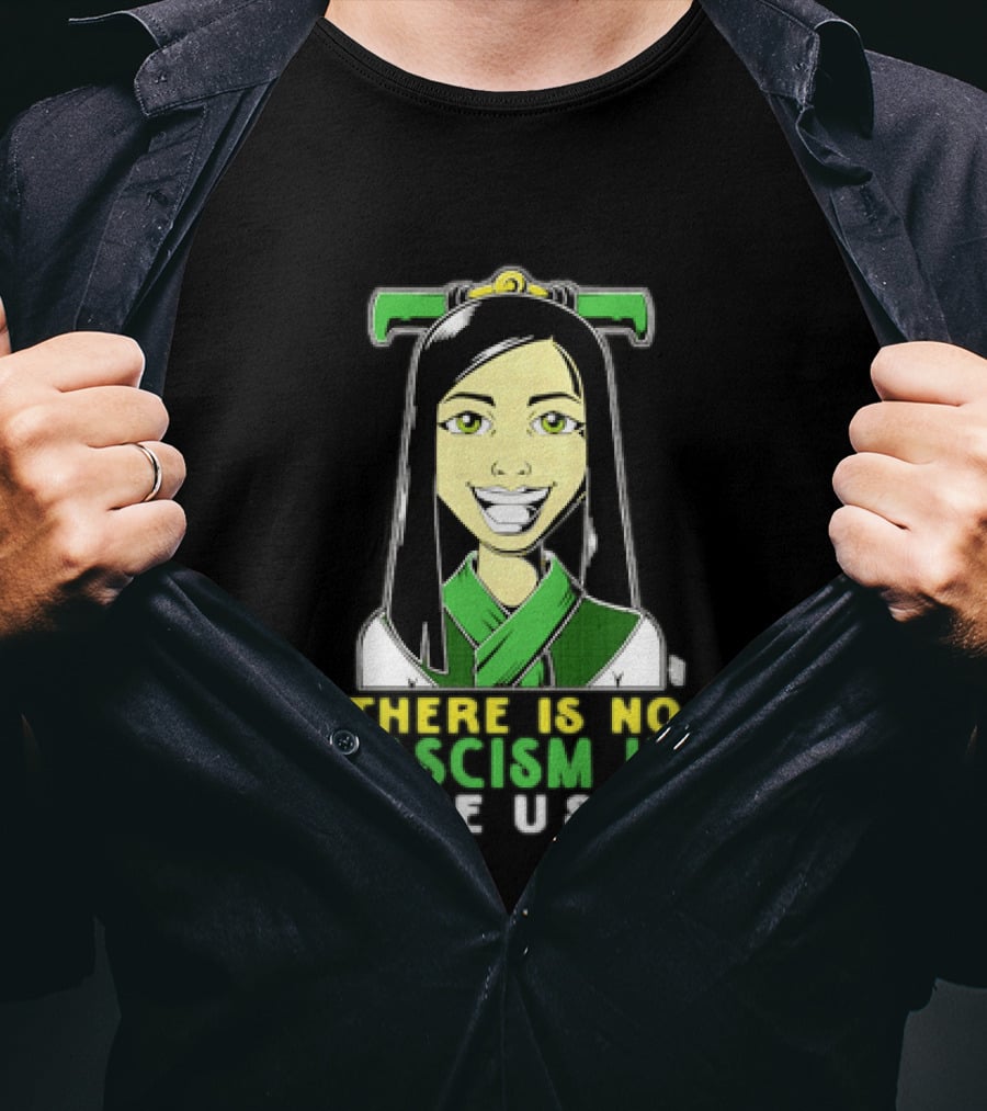 There Is No Fascism In The USA Green T-Shirt