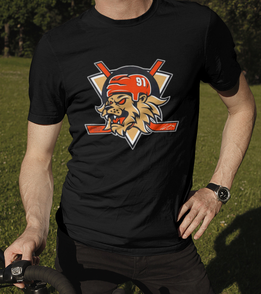 LC 91 Leo Carlsson 91 Center Anaheim Ducks Lion Hockey T-Shirt