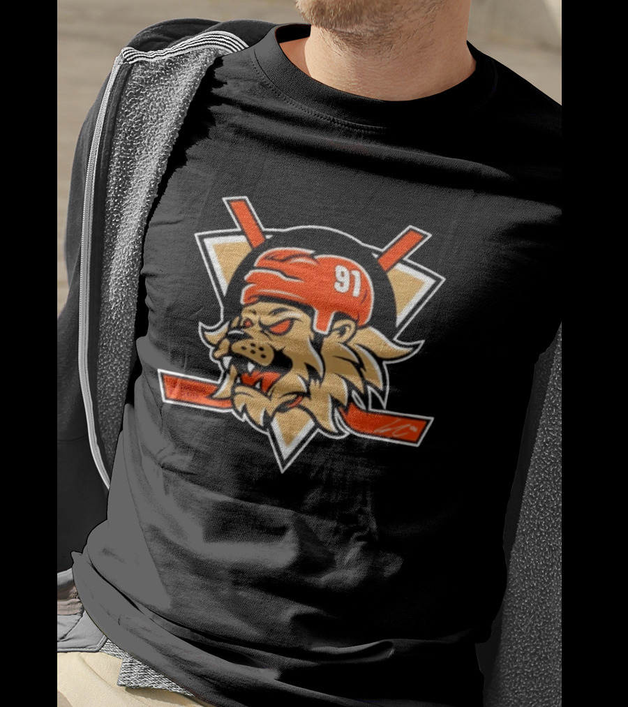 Leo Carlsson 97 Center Lion Hockey Helmet T-Shirt