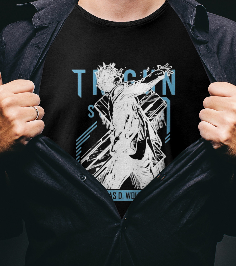 Trigun Stampede Nicholas D Wolfwood Cross Sketch T-Shirt