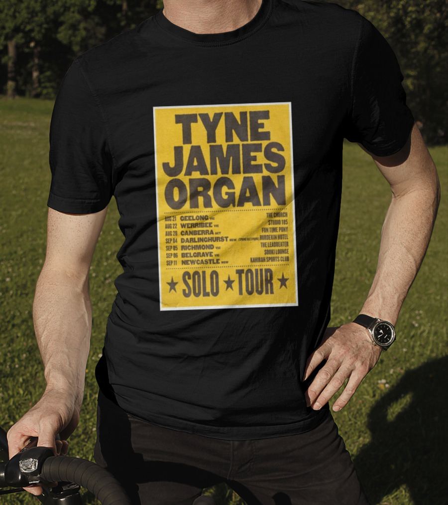TYNE JAMES ORGAN Australian Solo Tour 2026 Geelong Werribee Canberra Dates Venues T-Shirt