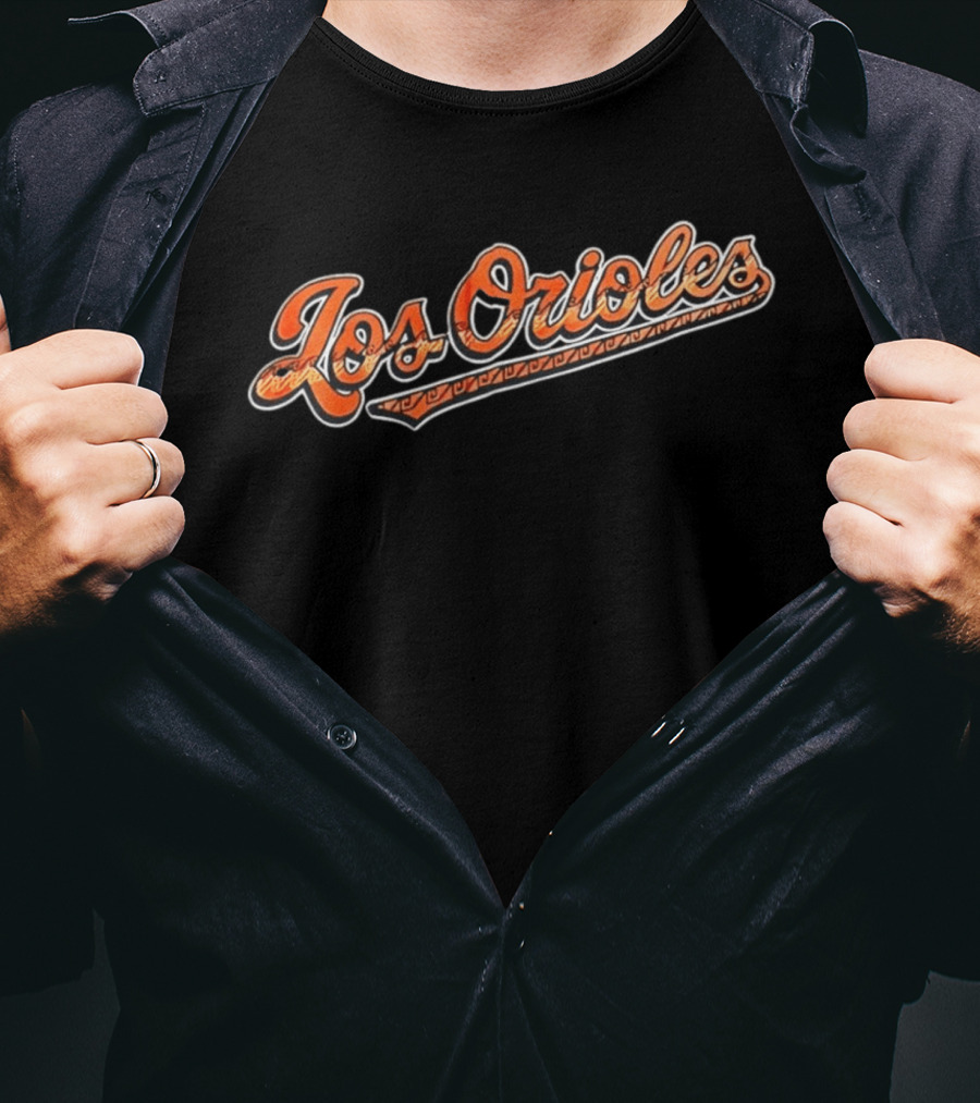 Los Orioles Baltimore Orioles Orange Script T-Shirt