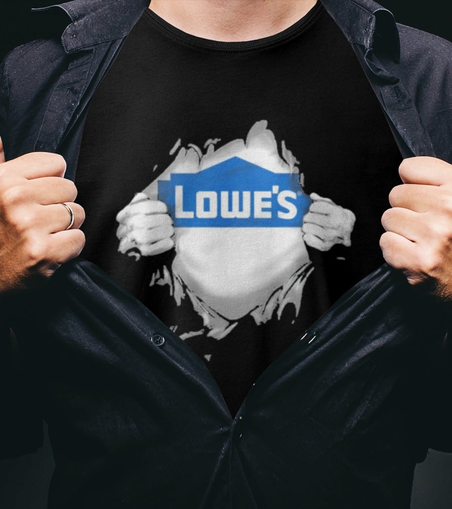 Lowe's Ripped Chest Superhero Style For Home Improvement Workers T-Shirt