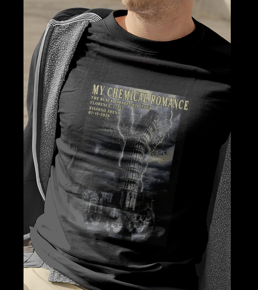 My Chemical Romance The Black Parade 2026 Tour Visarno Arena Florence Italy Jul 15 2026 T-Shirt