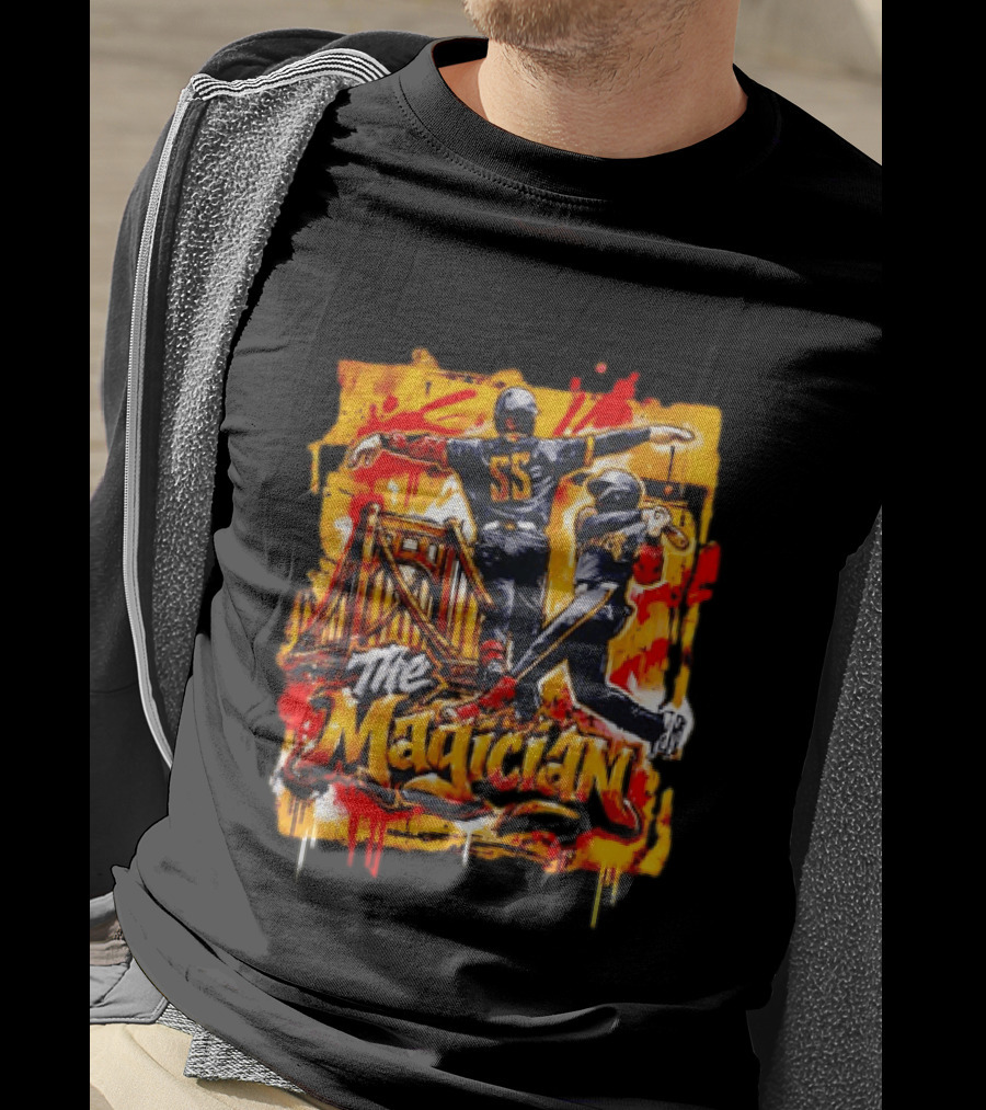 Pittsburgh Pirates The Magician Number 55 Baseball Player Art With Bridge T-Shirt